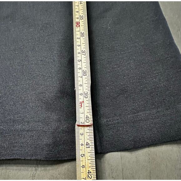 H&M Women's Size 4 Linen Blend Black Wide Leg Pants - Picture 5 of 7